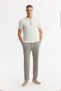 Men's Ecru Polo Neck Textured Rayon Knitwear Regular Fit T-Shirt A51Y5165 - 4