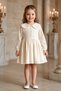 Baby Girl Dress Girls' Dress Birthday Party Wedding Dress Long Sleeve Lined Ruched Baby Giyi - 5