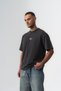 Printed'77' Patch Embroidered Washable Oversized T-Shirt - 2