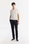 Men's Ecru Polo Neck Cotton Knit Regular Fit T-Shirt A51Y5040 - 5