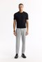 Men's Black Crew Neck Rayon Knitwear Regular Fit T-Shirt A51Y5004 - 7