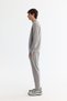Men's Gray Crew Neck Printed Soft Touch Regular Fit Sweatshirt A42Y1307 - 3