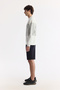 Men's Ecru Crew Neck Printed Bi-Stretch Interlock Regular Fit Sweatshirt A51Y1227 - 3