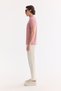 Men's Dusty Rose Non-Curling Polo Collar 100% Cotton Basic Regular Fit T-Shirt B001032 - 5