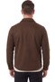 Men's Brown Stretch Fabric Comfortable Fit Pocketless Cashmere Jacket – Snap Fasteners, Flexible Stylish Model Jacket 2600760 - 4