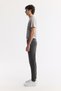 Men's Gray Classic Waist Vintage Washed Elastane Rio Skinny Fit Jean Trousers A42Y3512 - 6