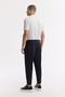 Men's Black Classic Waist Wrinkle-Free Technical Fabric Baggy Fit Trousers A51Y3021 - 4
