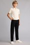 School Polo Neck Stripe Detailed Half Zipper Knitwear Basic T-Shirt Boys H3919A826Au - 2