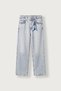 Men's Super Baggy Belt Buckle Washed Jean Ice Blue