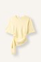 100% Cotton Slim Fit Crew Neck Short Sleeve Basic T-Shirt with Drawstring Detail I8094Ax26Au - 6