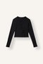 Fitted Crew Neck Ribbed Camisole Long Sleeve Crop Basic T-Shirt I9563Ax26Au - 5