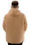 Mode XL Large Size Men's Thick Puffer Coat with Hood U24605 Beige - 4