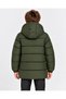 Men's Khaki Hooded Fur Lined Water and Windproof Children's Coat and Jacket - 5