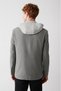 Men's Gray Removable Hooded Wool Jacket A32Y4017 - 4