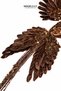 Christmas Tree Ornament Phoenix Bird Clip-On Glitter Bronze 35 cm - 3