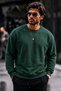 Men's Thick Woven Red and Green Sweatshirt