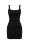 Vs-1273 Molly Black Square Neck Strap Bodycon Mini Dress - 4