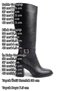 Women's Black Leather Thermo Rubber Sole Heeled Boots with Stone Buckle - 5