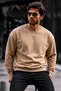 Men's Thick Woven Red A.Beige Sweatshirt - 4