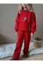 Girls' 3-Thread 100% Cotton Jersey Colorful Tracksuit Set - 3