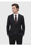 Black Plain Thin&Taller Slim Fit 100% Wool Suit - 5
