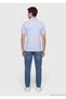 Light Blue Plain Cotton Blend T-Shirt - 6