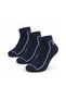3 Pack Navy Blue Men's Sports Cotton Seamless Flexible Booties Socks - Premium - 8