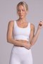 Padded Sports Bra with Thick Straps Crop Model Premium Ecru