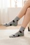 3-Piece Mixed Color Women's Cotton Patterned Seamless Towel Sole Booties Socks - Premium - 5
