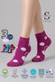 3-Piece Mixed Color Women's Cotton Patterned Seamless Towel Sole Booties Socks - Premium