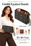 Nora Women's Portfolio Handbag - Patterned Clutch Bag with Wrist Strap - 2