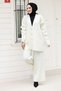 Buttoned stone knit cardigan set tsd240932 white - 5
