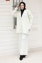 Buttoned stone knit cardigan set tsd240932 white - 3