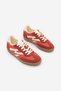 Women's Sneaker Lace-Up Suede Sports Shoes Starse Red - 6