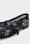 Kathryne Buckle-Strapped Floral Embroidered Round-Toe Flat Heeled Casual Women's Ballerinas - 3