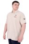 Fashion XL Large Size Men's T-Shirt Pike Polo Neck U25305 Beige - 4