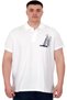 Fashion XL Large Size Men's T-Shirt Polo Sea Bound U25303 White