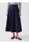 Lcw Vision Navy Blue Camisole Straight Long Women's Skirt with Nevavm Difference - 2