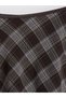 Özmarka New Season Brown Zippered Plaid Flared Skirt - 3