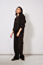 Tricoted Hooded Suit with Terry Fabric Brown - 2