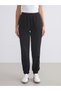 Alita City Farkıyla Xside Black Elastic Waist Women's Jogger Sweatpants - 2