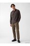 Lcw Vision Brown Regular Fit 100% Linen Men's Trousers with Nevavm Difference