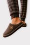 Men's Plush Warm Inner Lining Winter Comfortable Home Slippers Brown