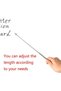 Telescopic Teachers Pointer, 3PCS Protable Pointer Extendable Pointer, Metal Pointer with 6 Section - 4
