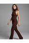 Women's Backless, Halter Neck Knitwear Two-Piece Set - 4