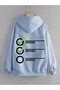 Design Back Printed Cotton 3 Thread Threaded Oversize Sweatshirt