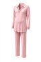 Veloria Shirt Collar Lace Embroidered Maternity and Postpartum Pajama Set - 7