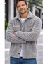 Men's Oversize Plush Shirt Jacket – Oversize Double Pocket Buttoned Teddy Shirt (Black & Grey)