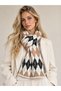 Baklava Pattern Scarf Hat Set - Angora Soft Knitwear Plaid Checkered - 2