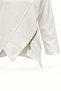Zipper Detailed Asymmetrical Cut Ecru Sweatshirt - 2